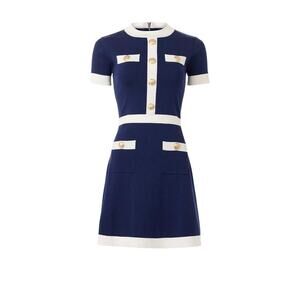 ALEXIA ADMOR Women's Beatrix Mini Dress Size XS In Blue